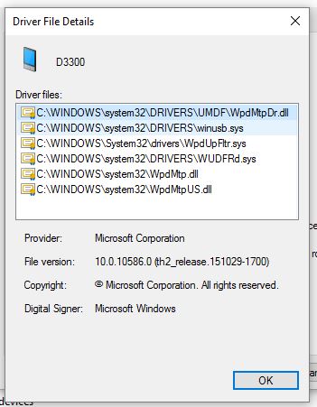 device manager driver details