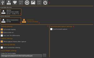 Connection screen | qDslrDashboard
